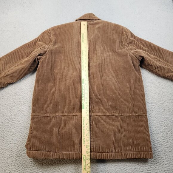Vtg Abercrombie & Fitch Mens Large Brown Corduroy Sherpa Lined Jacket Y2K Chore - Picture 8 of 12